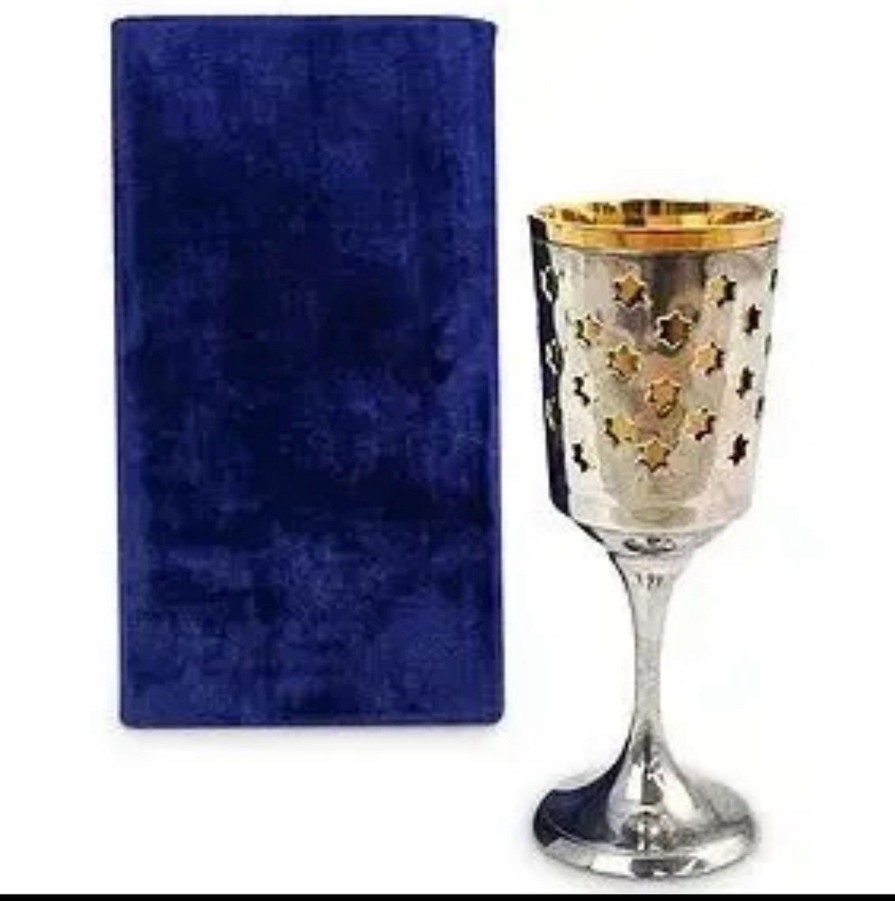 Elegant Silver & Gold Kiddush