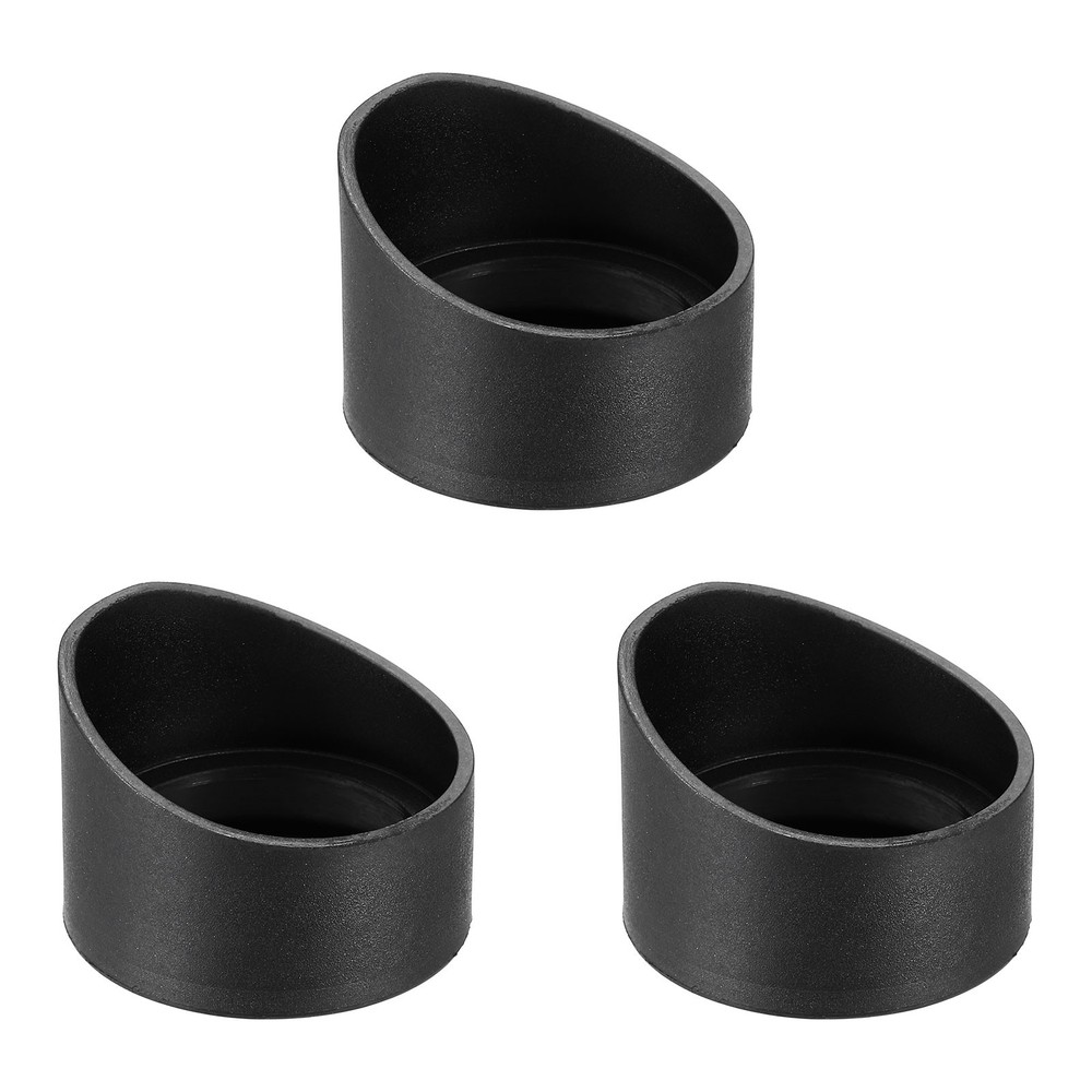 3pcs Black Rubber Microscope Eyepiece Covers 33-35mm, For Protection