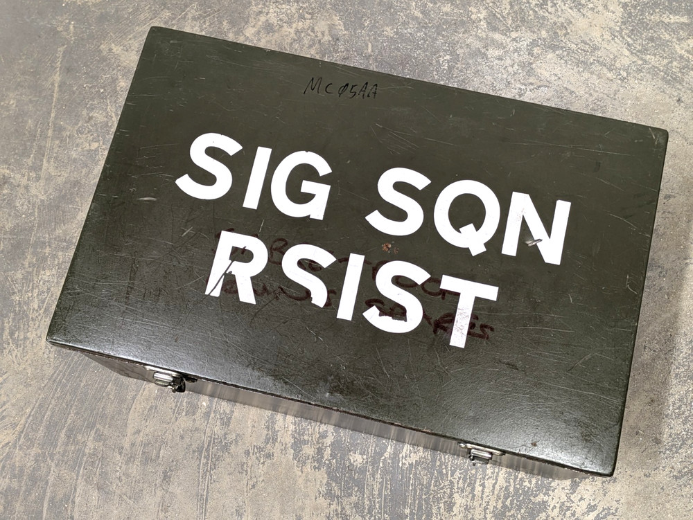 British Army Small Lockable Field Chest Document Transport Storage Case Tool Box