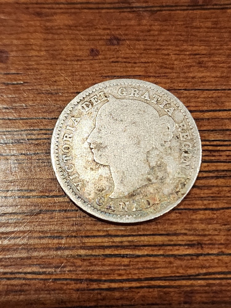 1870 Canada 10 Cents Silver Coin