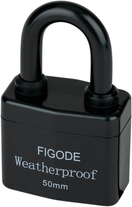 Figode Heavy Duty Waterproof Padlock--2.2" Wide--Black--See Description