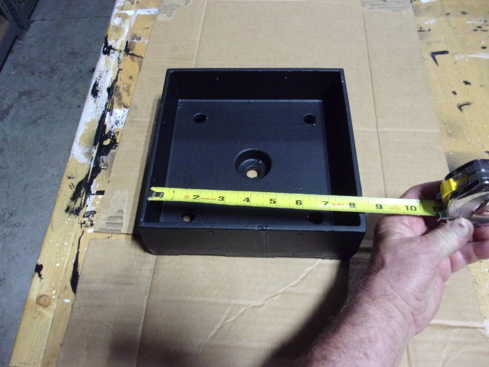 Rough Cut Full Size Anchored Post Base 8x8, BLACK