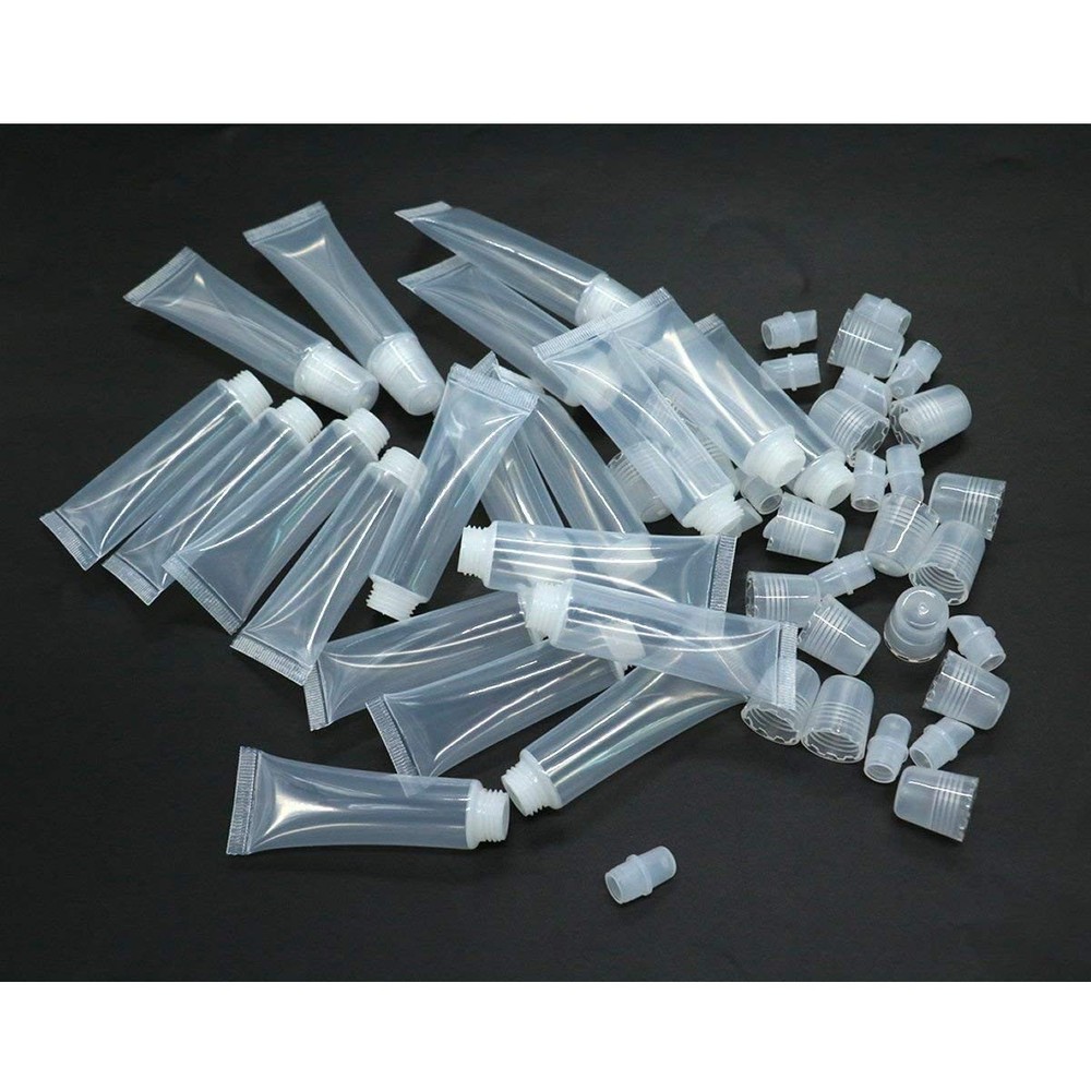 15 ml Empty Refillable Mini Clear Lip Gloss Balm Cosmetic Containers Makeup A...