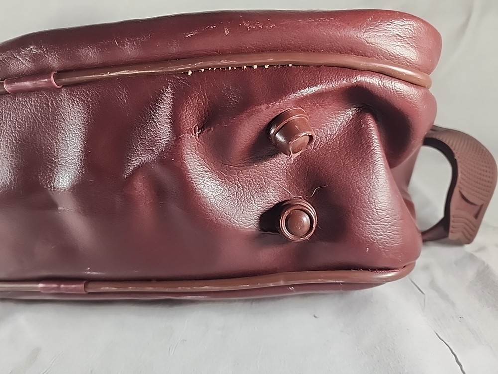 Vintage Pleather Messenger Bag Made In Korea