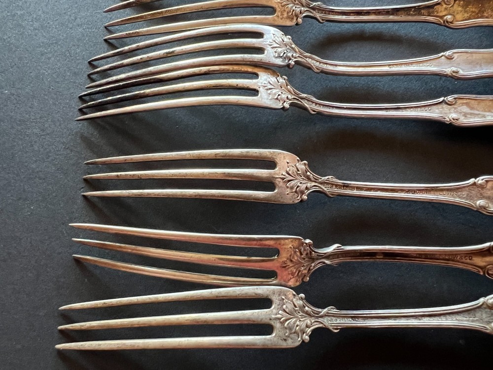 Sterling Silver Strawberry Berry Fork Daniel Low Josephine **READ** Monogrammed