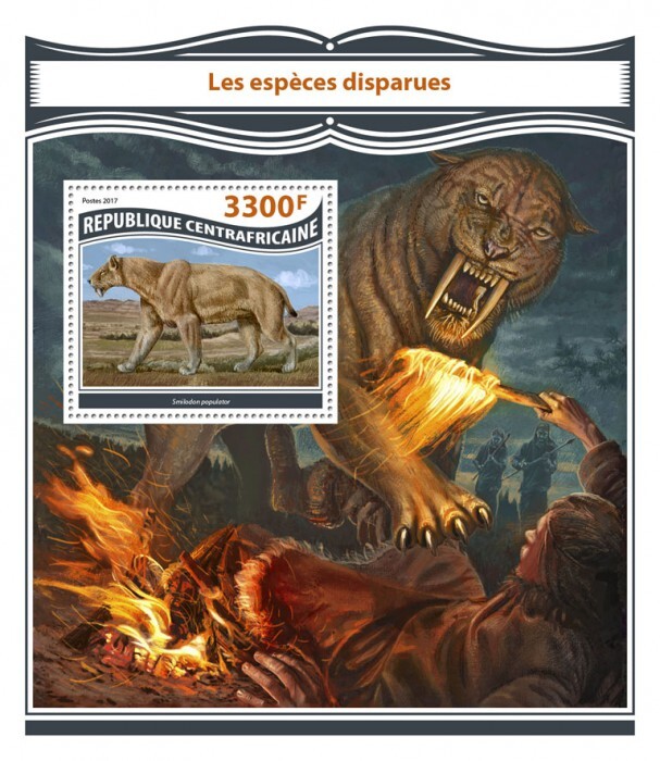 2017 Centrafrique - Extinct Species. Y&T:  1196  |  Michel Code: 7394 / Bl.1679