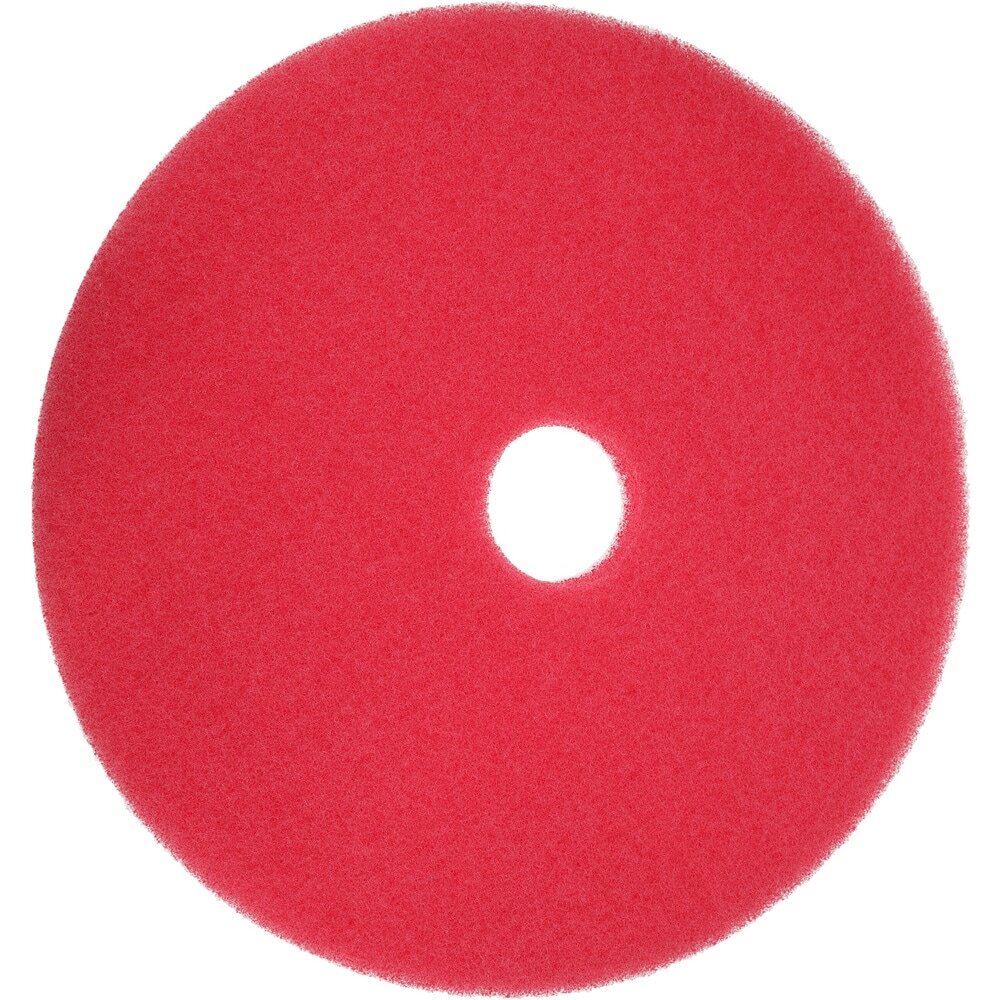 PRO SOURCE High Gloss Floor Machine Buff: 5 Pack, Fine Red Polyester, 19" Diam