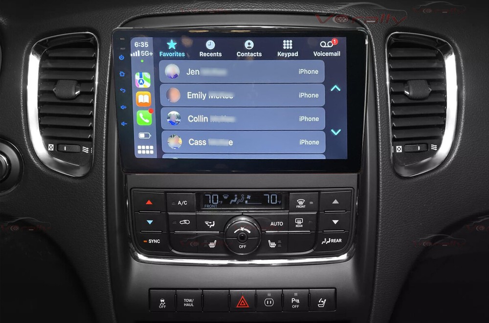 For 2011-2013 Dodge Durango Car Radio Head Unit CarPlay Android Auto Camera GPS