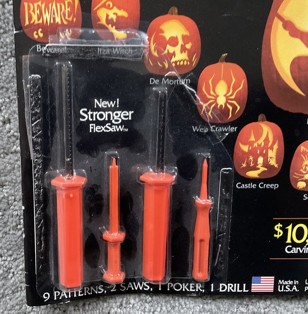 Pumpkin Carving Kit Pattern Book 1996 - Used, 8 Patterns & Carving Tools