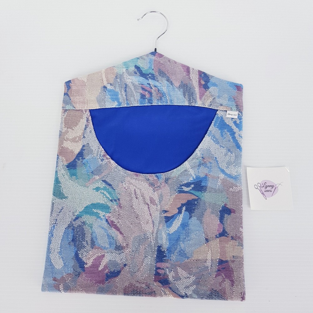 Peg Bag Handmade Multicolour Blue Pattern Print Lined Laundry Clothes Peg Holder