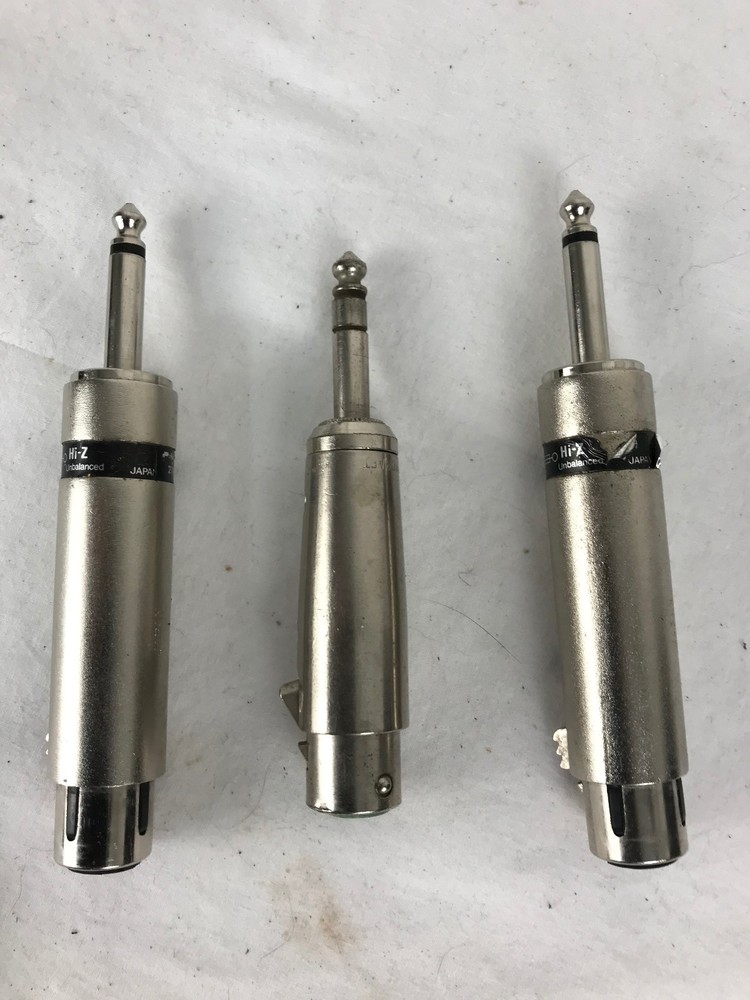 Three XLR to 1/4" Output Jack Adapters