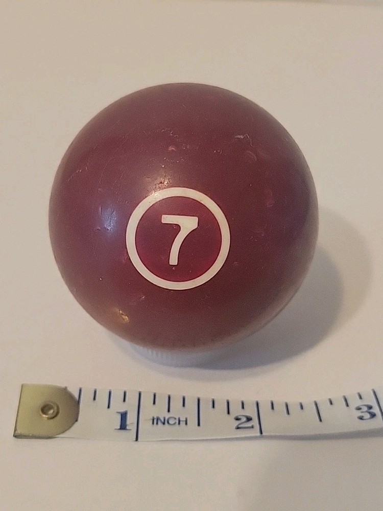 Vintage No. 7 Solid Red Pool Ball Billiard 2" Replacement (E)