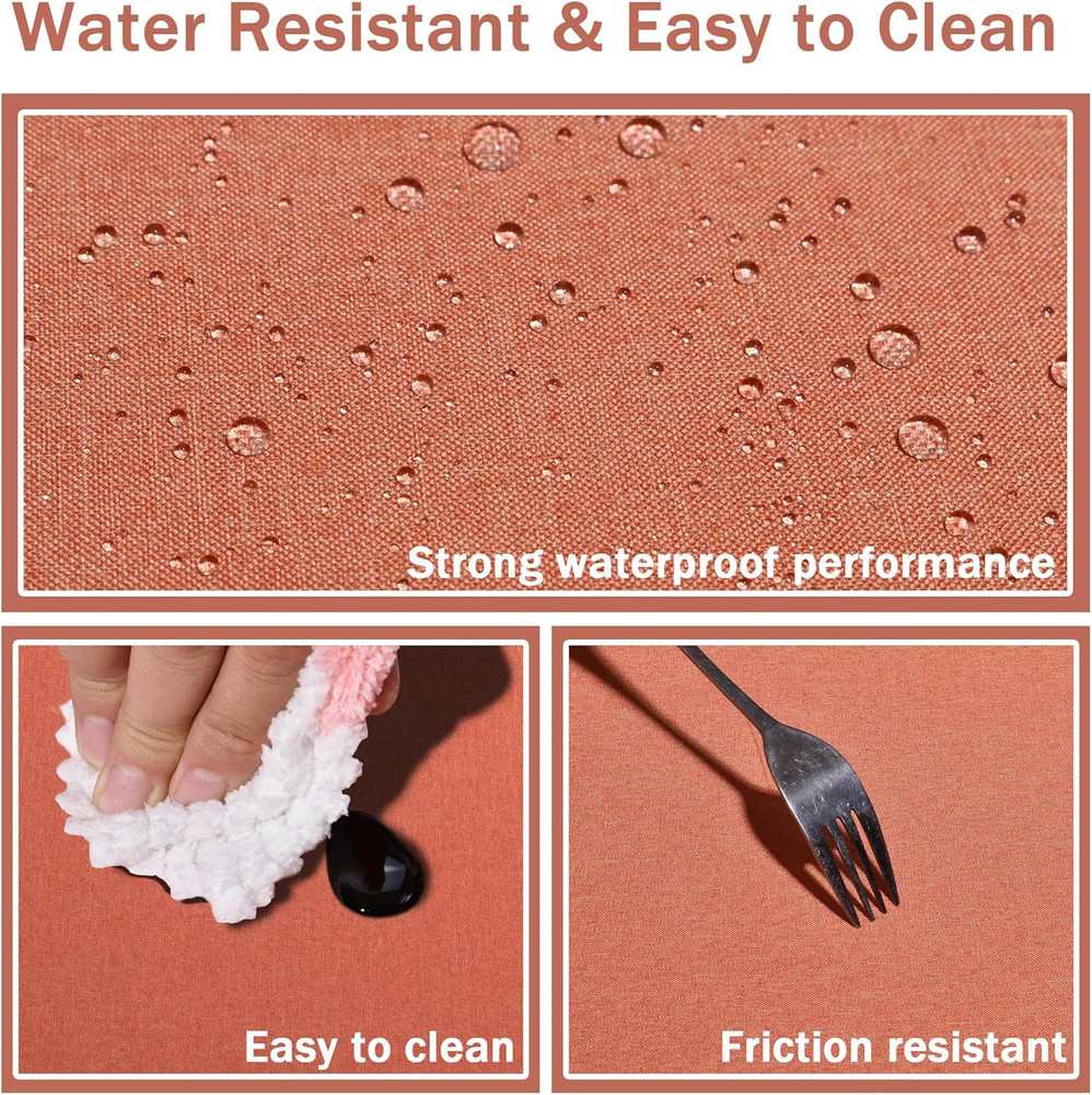 Rectangular Tablecloth Cationic Fabric Waterproof Stain Resistant Wrinkle-Resist