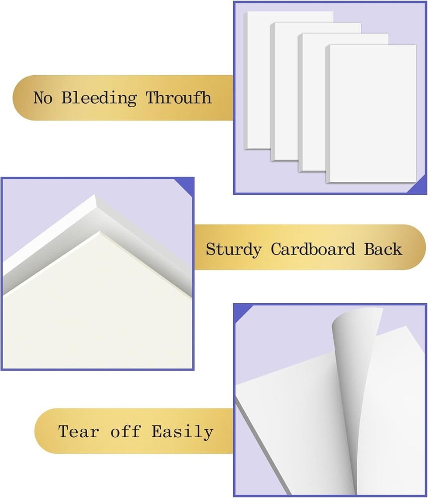 Small Note Pads 3x5 Pocket Notepad, 10 Pack Server In, White