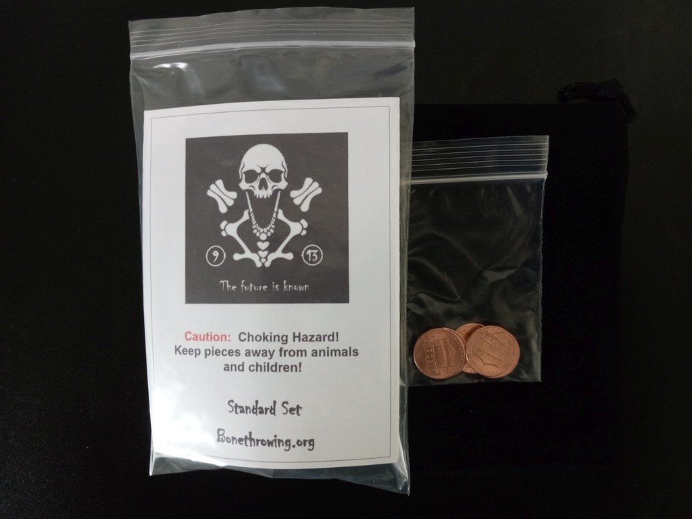 Bone Throwing/Casting Standard 9 Bone Set - White, voodoo hoodoo osteomancy