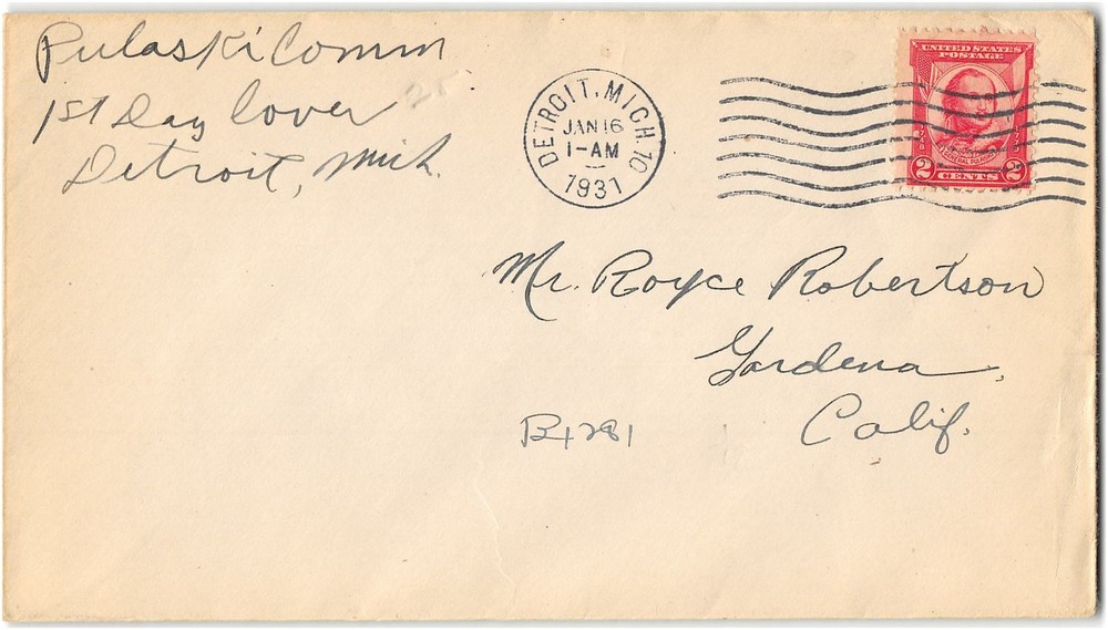 US #690 First Day Cover (FDC), 1931
