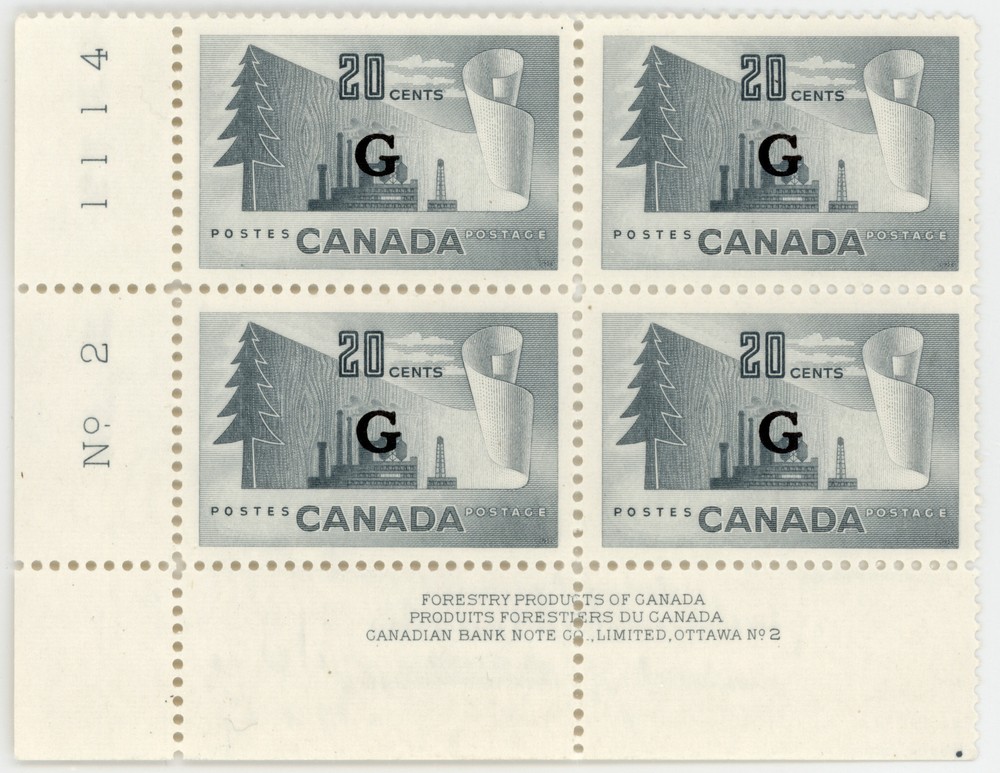 Canada Scott #O30 Plate Block | Mint H | XF Extra Fine