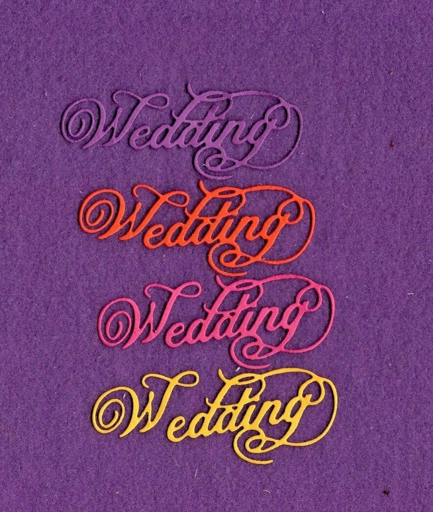 WEDDING # 2 die cuts scrapbook cards