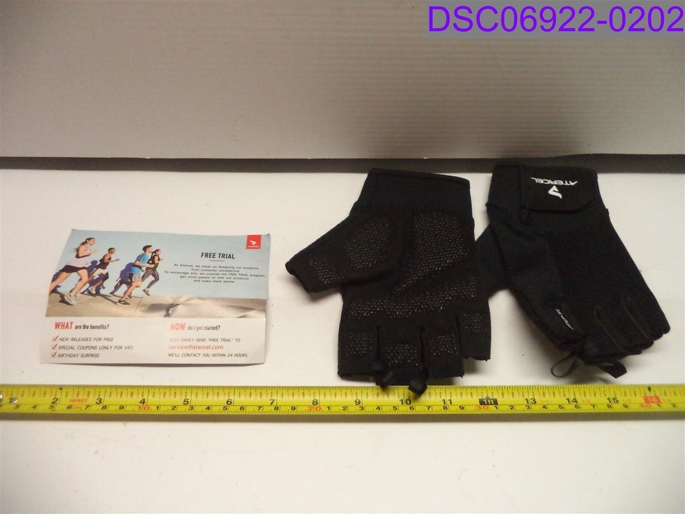 Atercel Workout Gym Training Gloves Black Size Small