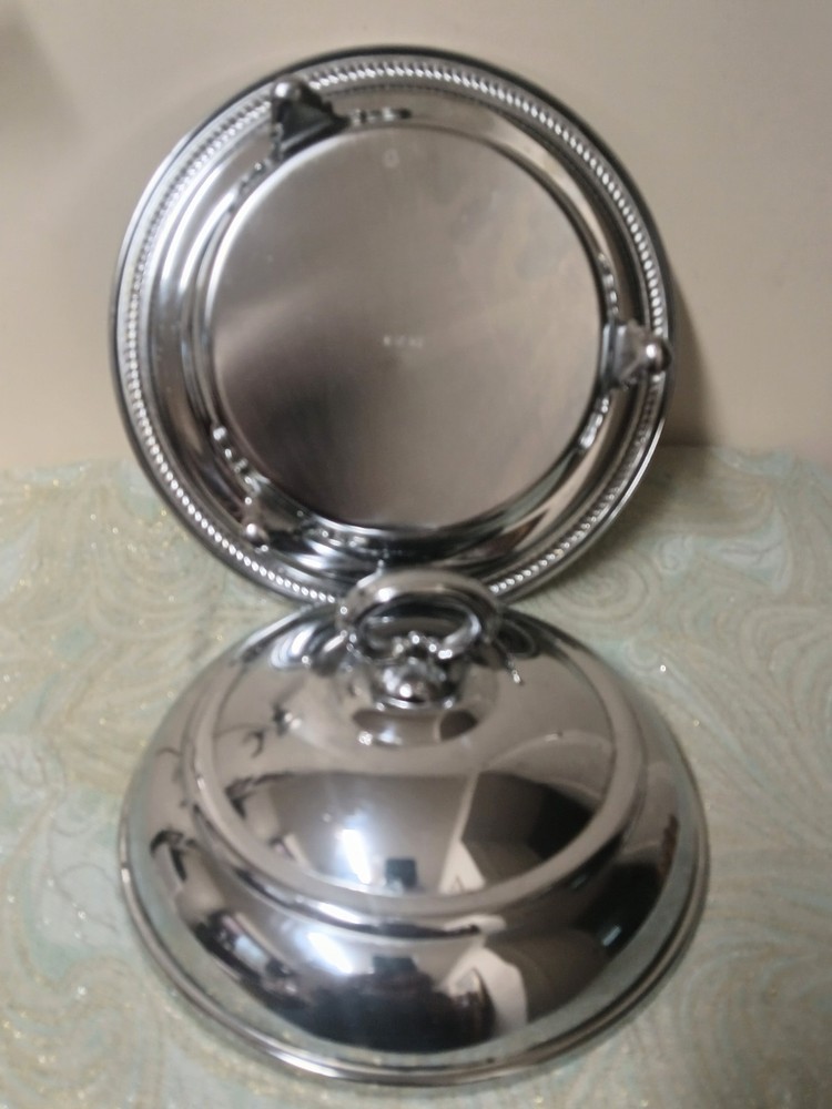 Footed Silver Plate Chafing Dish Hallmarked K S In