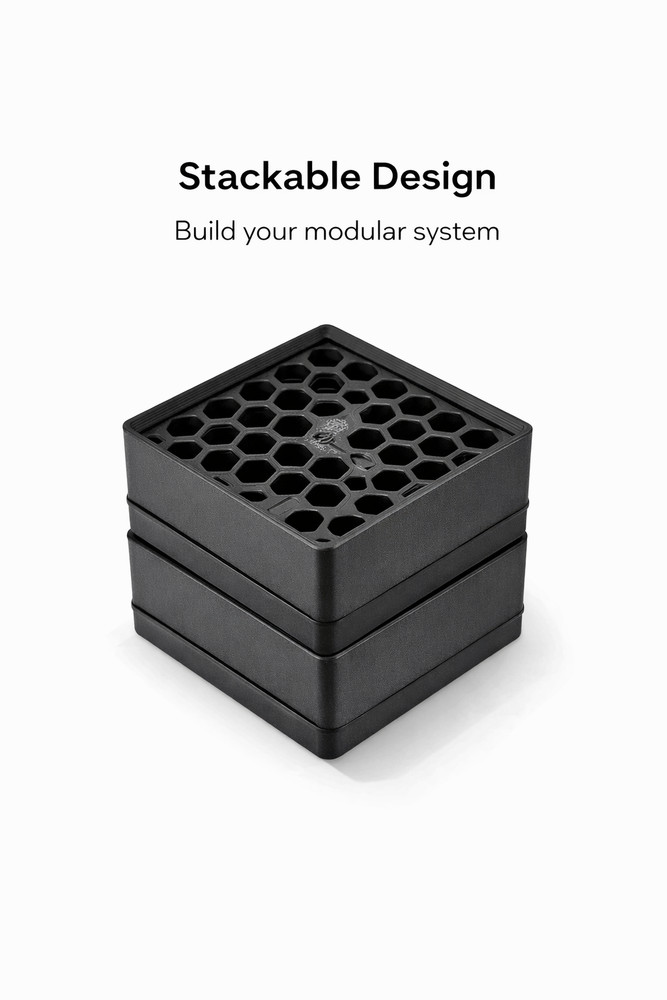 Gridfinity 2×2 Hex Bit Holder Stackable | 1/4" Bit Organizer | Modular Storage