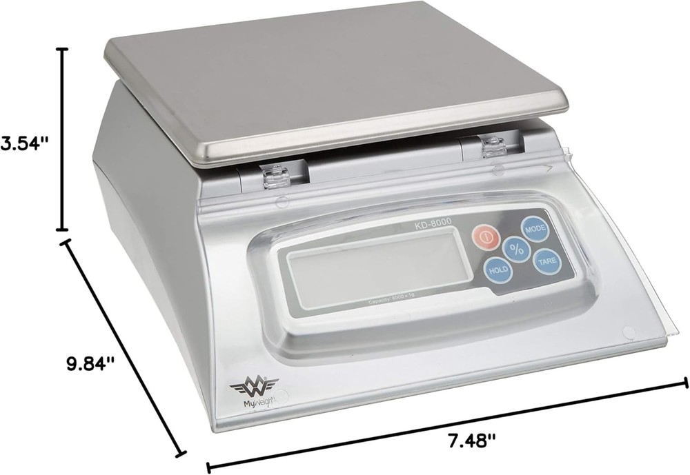 KD8000 Digital Kitchen Scale - Professional Baker's Scale with Protective Cover