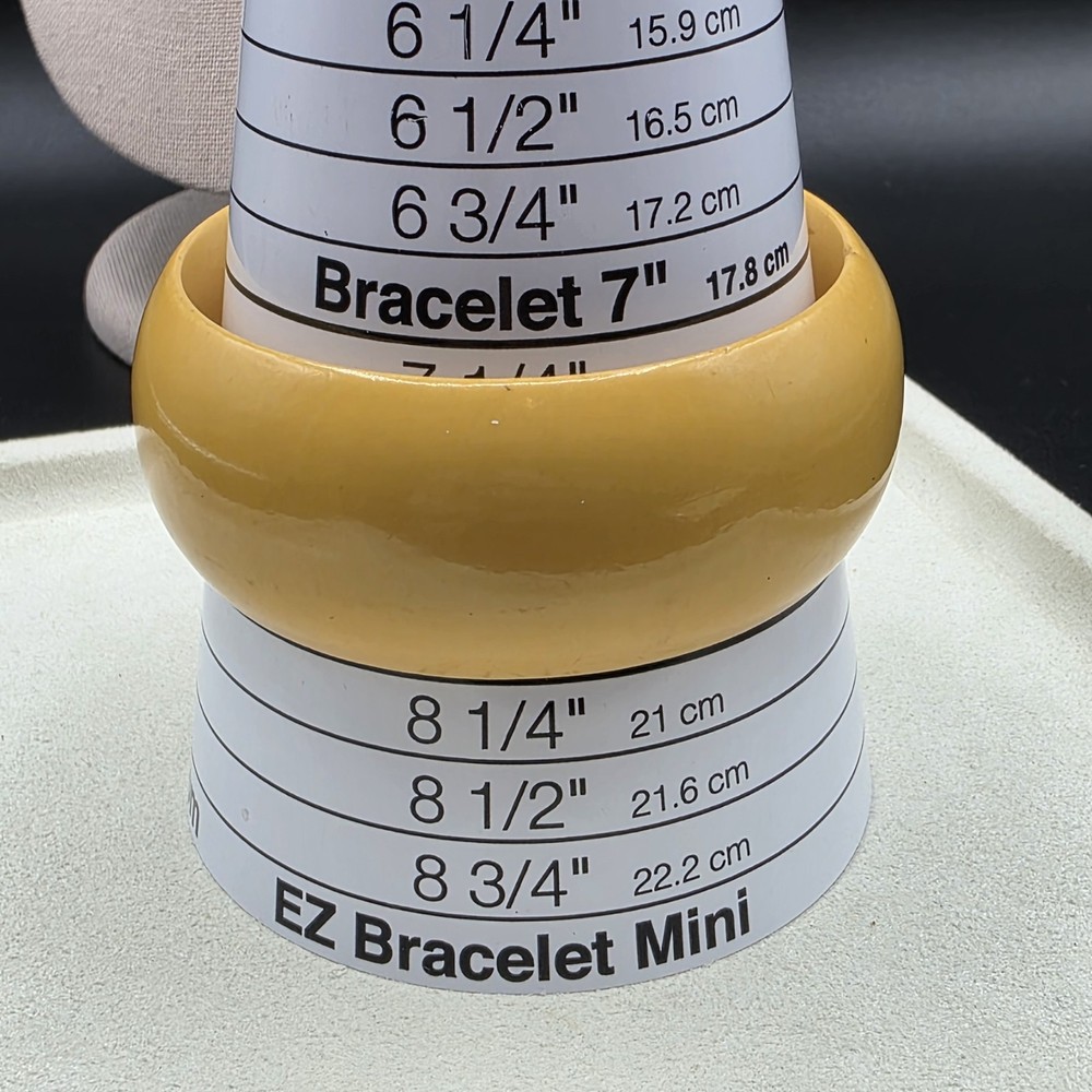 Vintage Butterscotch Bakelite Bangle Size 8" And 1.25" Width