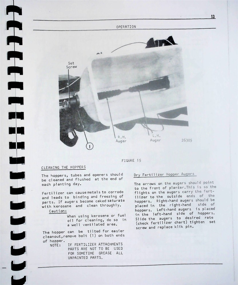 White 543 Planter Owners Operators Manual