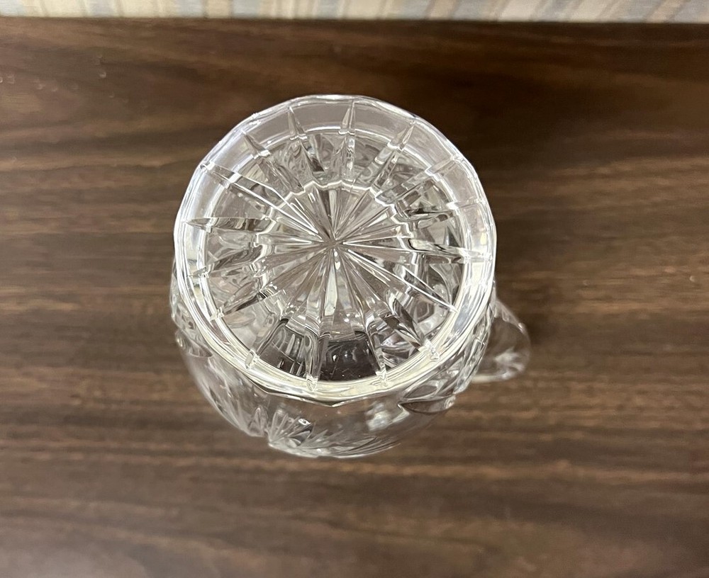 Lovely Cut Crystal Pitcher 7-1/2" Tall Unmarked