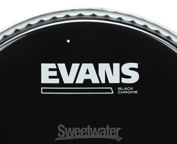 Evans TT08CHR Black Chrome Tom Batter Head - 8"