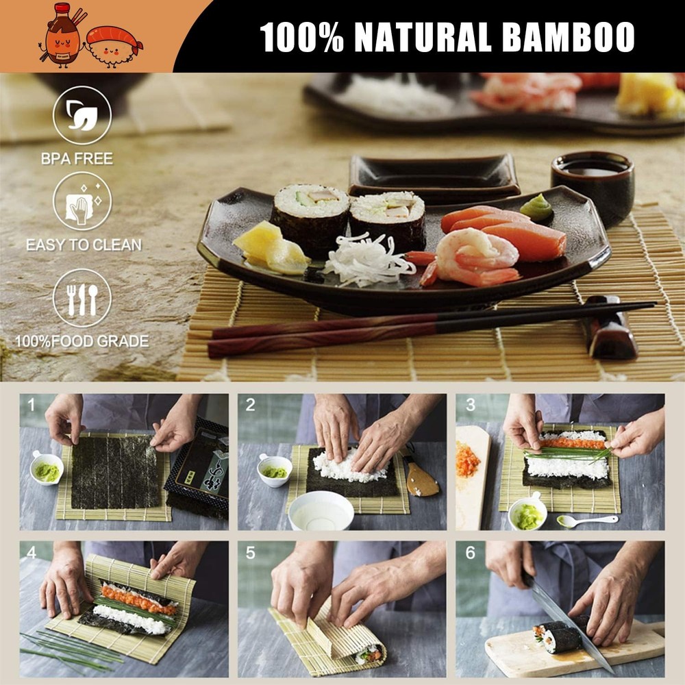 SmileTools Sushi Making Kit, 22 in 1 Roller Maker Medium, Green