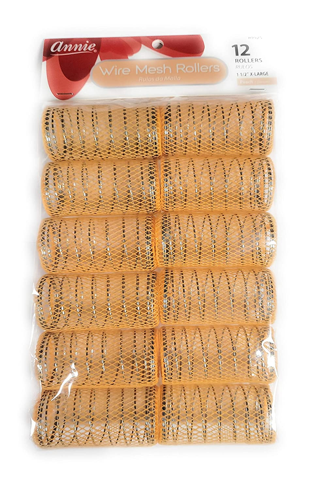 1-1/2" XL Wire Mesh Hair Rollers - 12 Pcs.