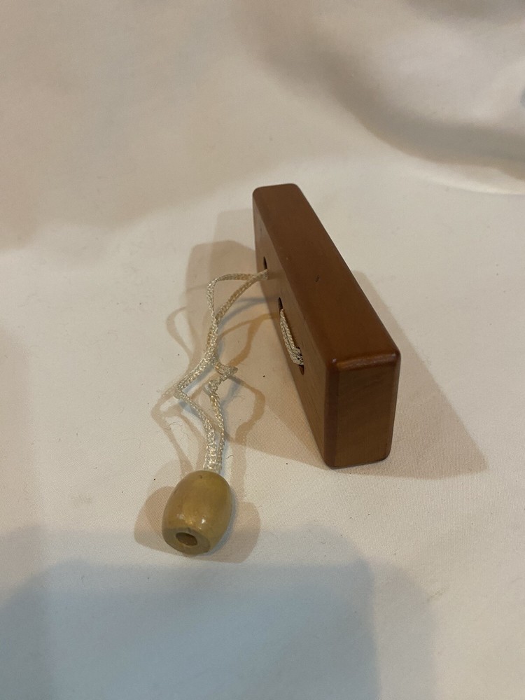 Vintage small wooden lacing game