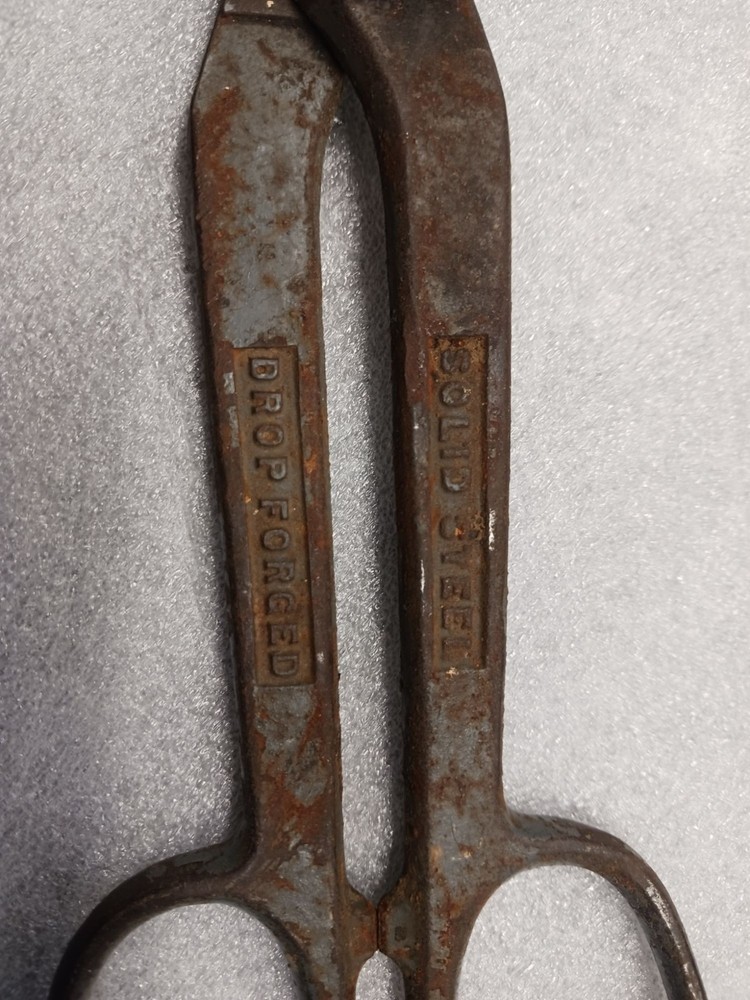 Vintage Solid Steel Shears Tin Snips 12"