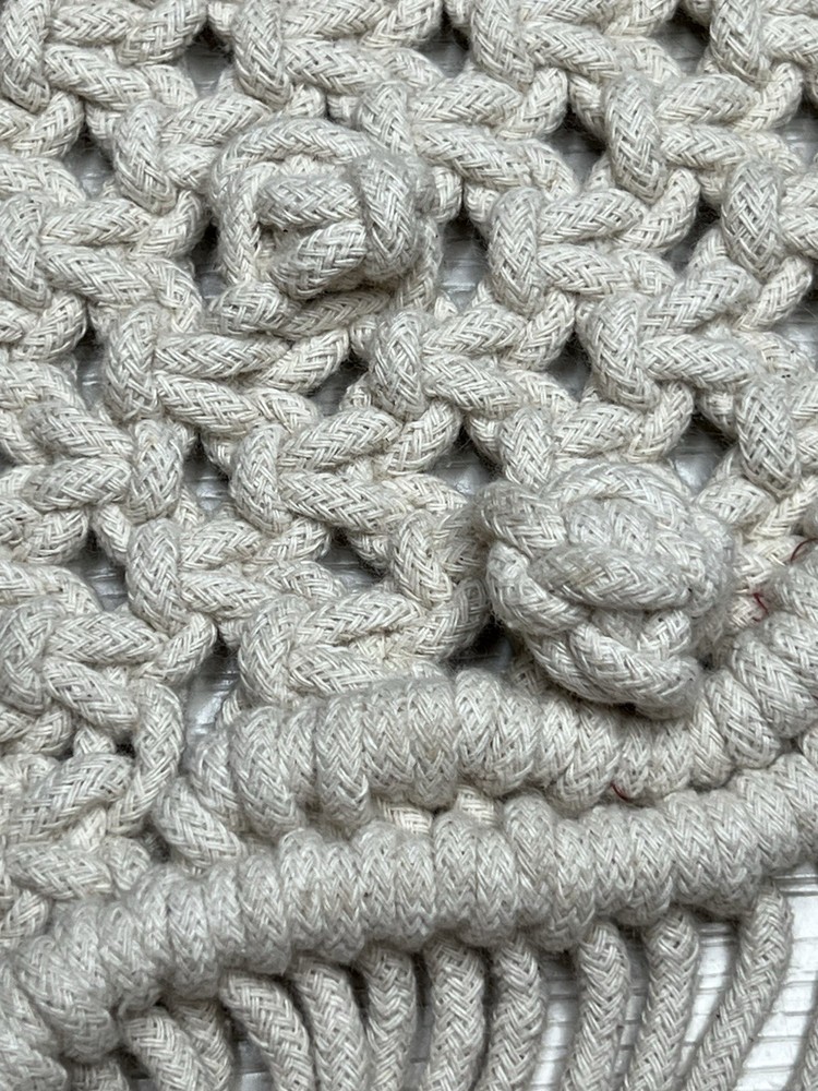 Macrame’ Christmas Tree Wall Hanging Light Beige 23”