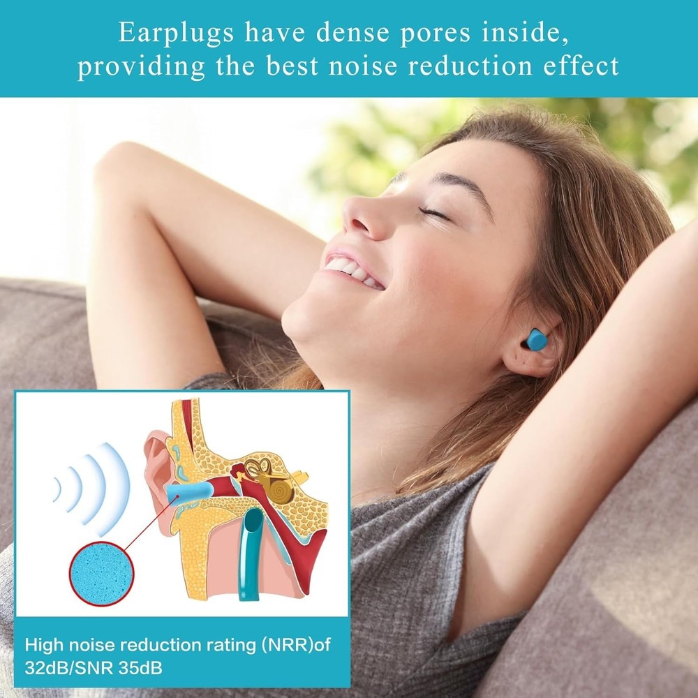 High-Performance 32dB Noise Cancelling Earplugs - Ideal for Sleeping & Shooting