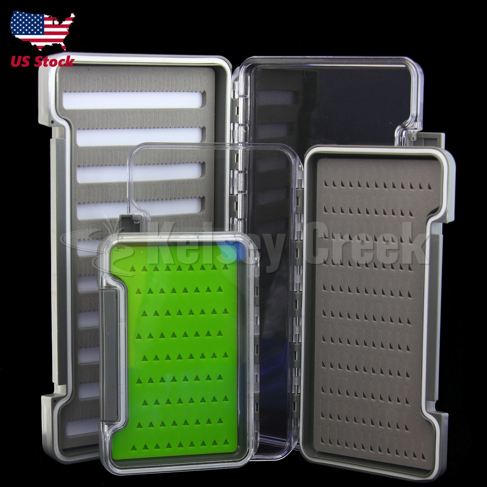 Slim Waterproof Fly Box, Clear-Lid, Easy Grip Fly Storage