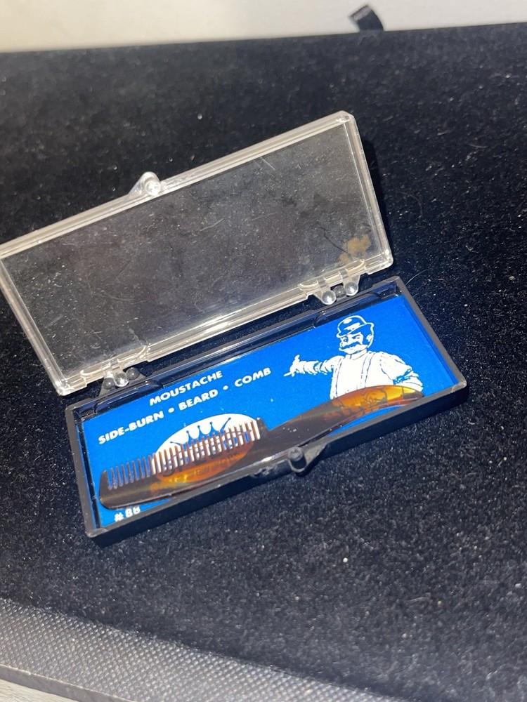 Vintage Speert Mustache Comb In Box!