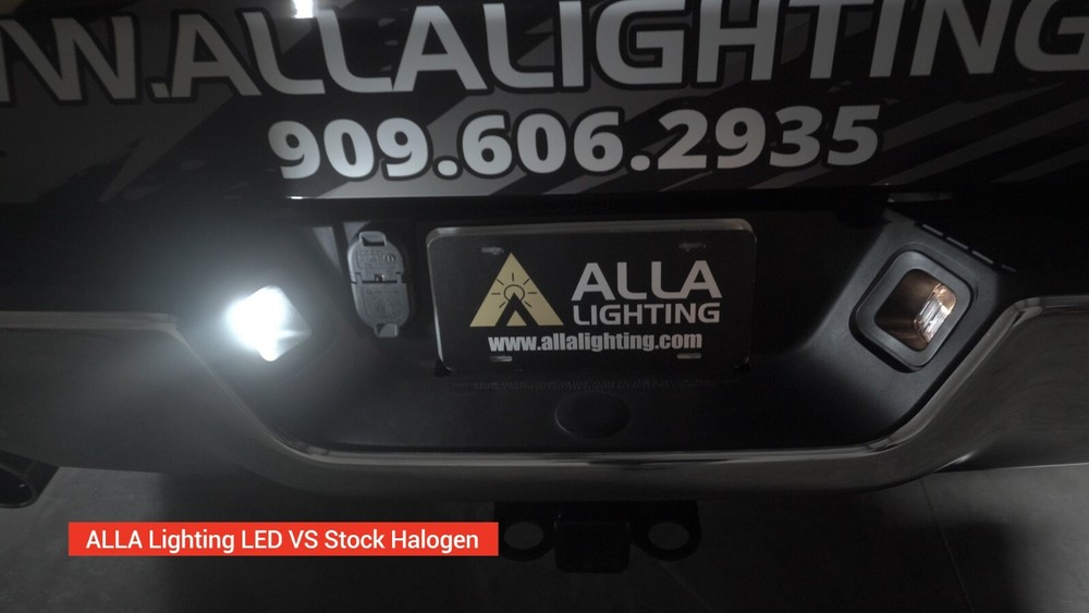 2X White LED License Plate Light Lamp Assembly Replacing OEM Unit for Ram Trucks