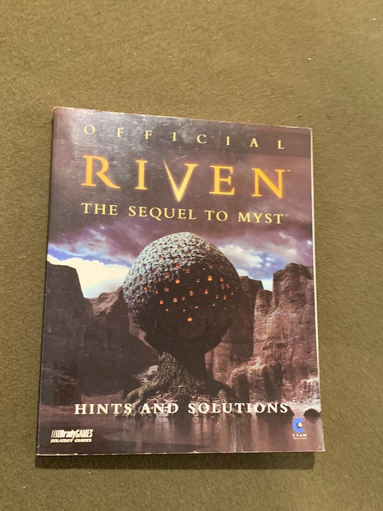 Official Riven Sequel to Myst Official Video Game Strategy Guide Softback Book