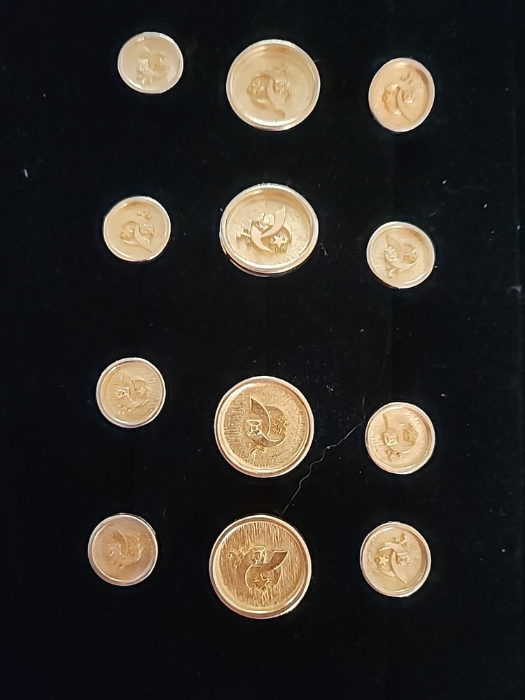Masonic Free Masonry Blazer Buttons Scimitar & Star