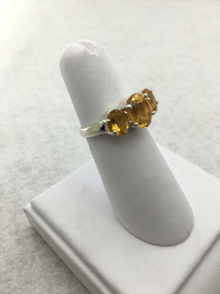 Sterling Silver Citrine ring size 6