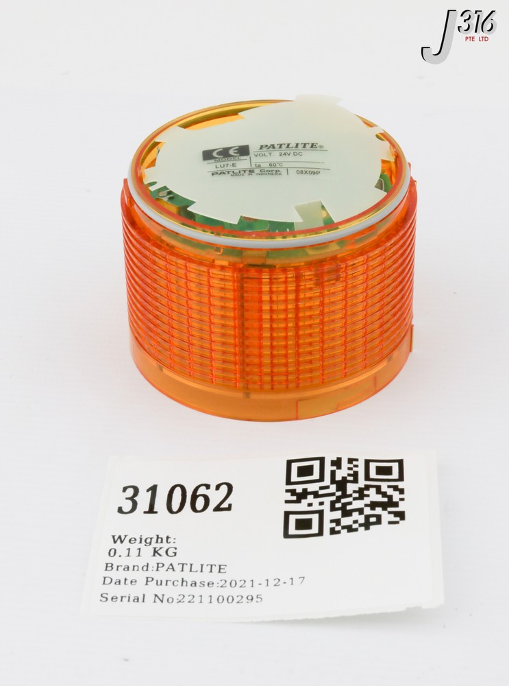 31062 PATLITE STACK LIGHT TOWER LED YELLOW LENS LAMP MODULE (NEW) LU7-E-Y