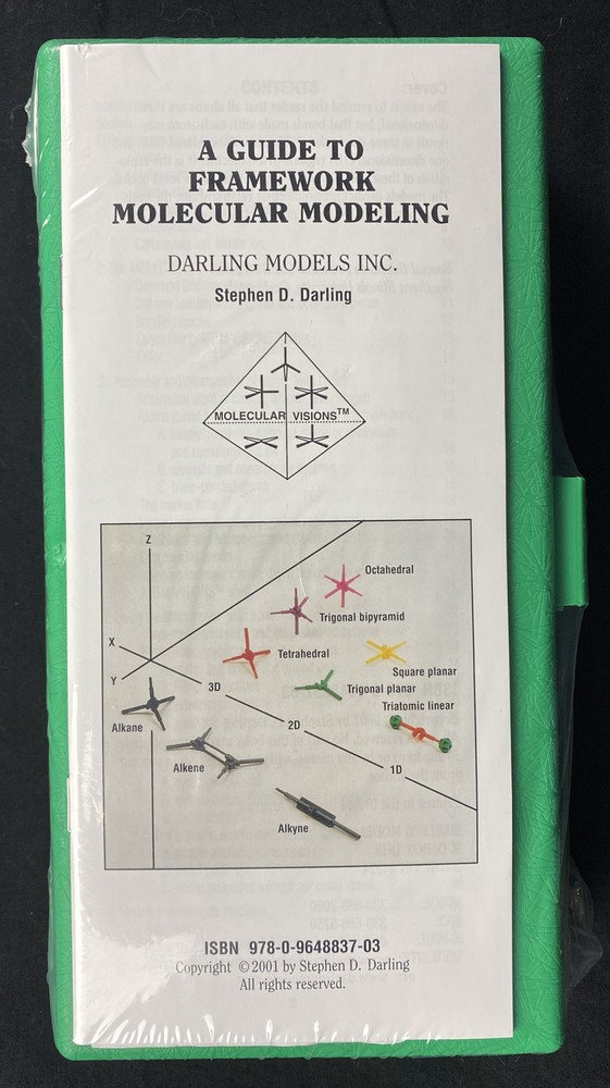 Molecular Visions Flexible Molecular Model Kit Organic/Inorganic Push Pull NEW