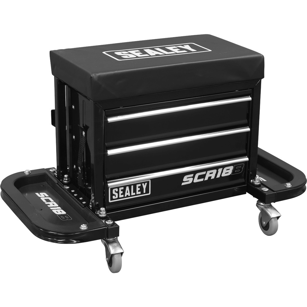 Sealey Mechanics Rolling Tool Box Seat Black 670mm