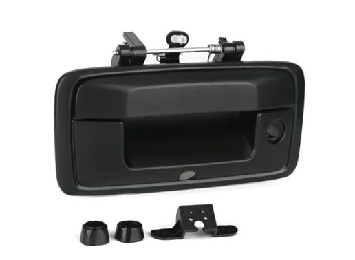 Tailgate Handle with Backup Camera Hole Black Fit for 2014-2015 Chevy