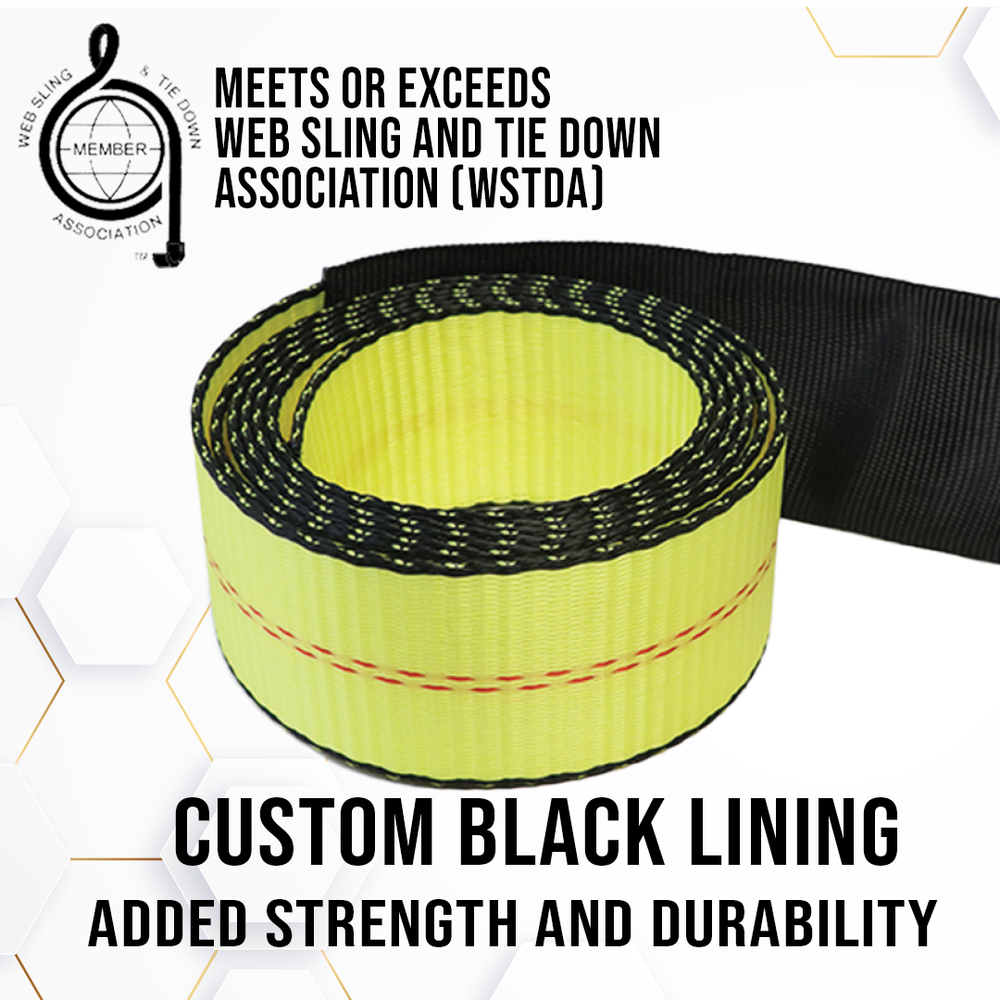 Cluster Hook Strap 2" x 10' Towing Recovery Winch Strap G70 Hooks - RTJ Hooks