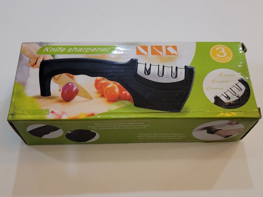 Knife SHARPENER Professional System Ceramic Tungsten includes glove!