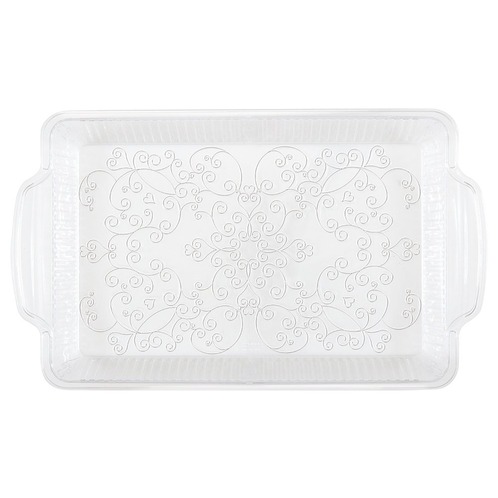 Clear Etched Plastic Serving Tray