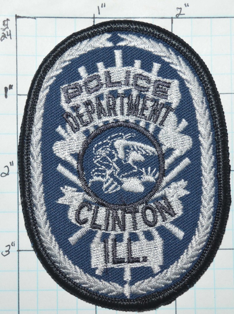 ILLINOIS, CLINTON POLICE DEPT 3.75" PATCH